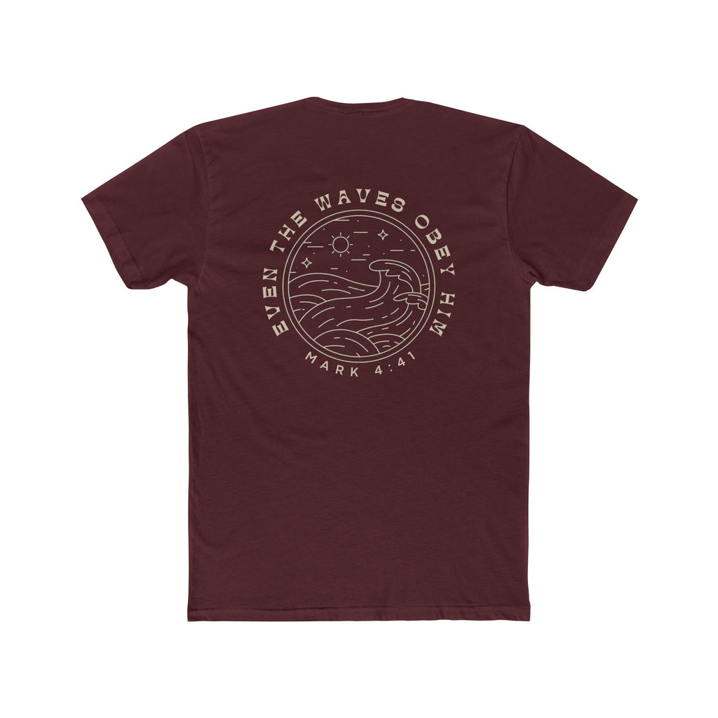 Waves Obey Him Fitted Tee