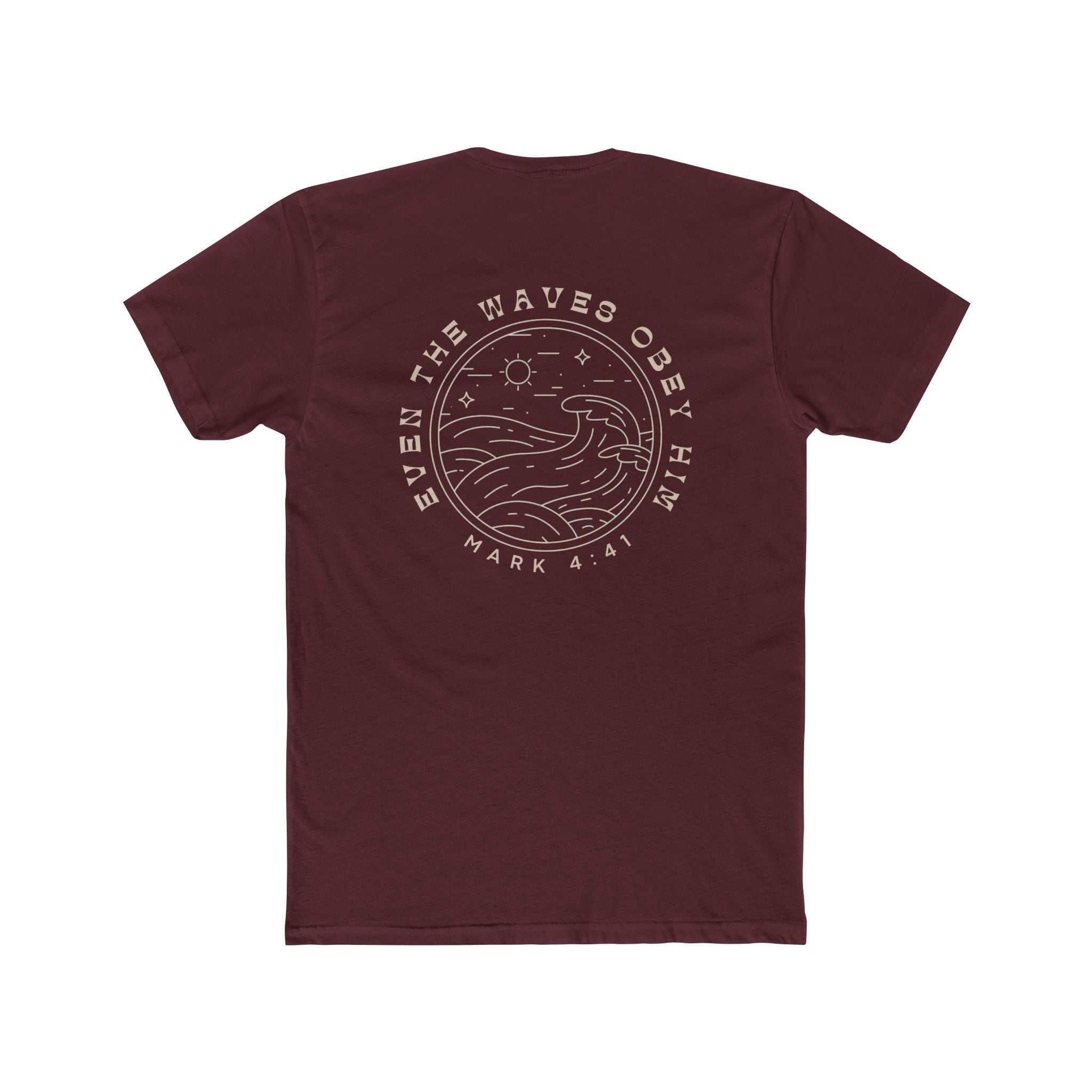 Waves Obey Him Fitted Tee